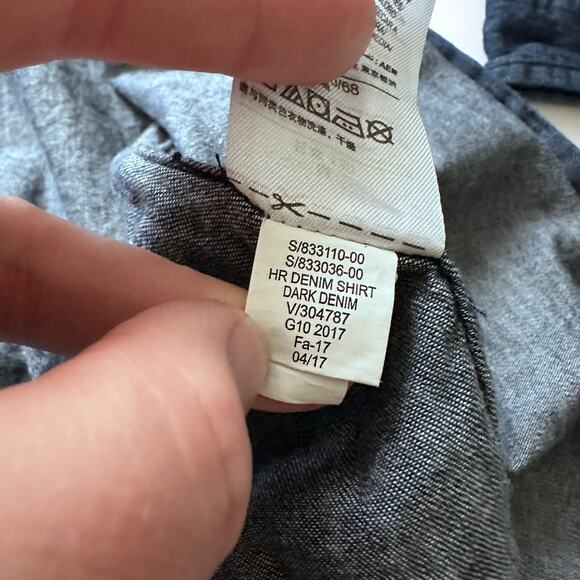 Gap Women's Denim Shirt Dress - Dark Wash - Size Medium - Picture 5 of 6